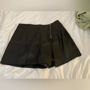 Pleather Skort